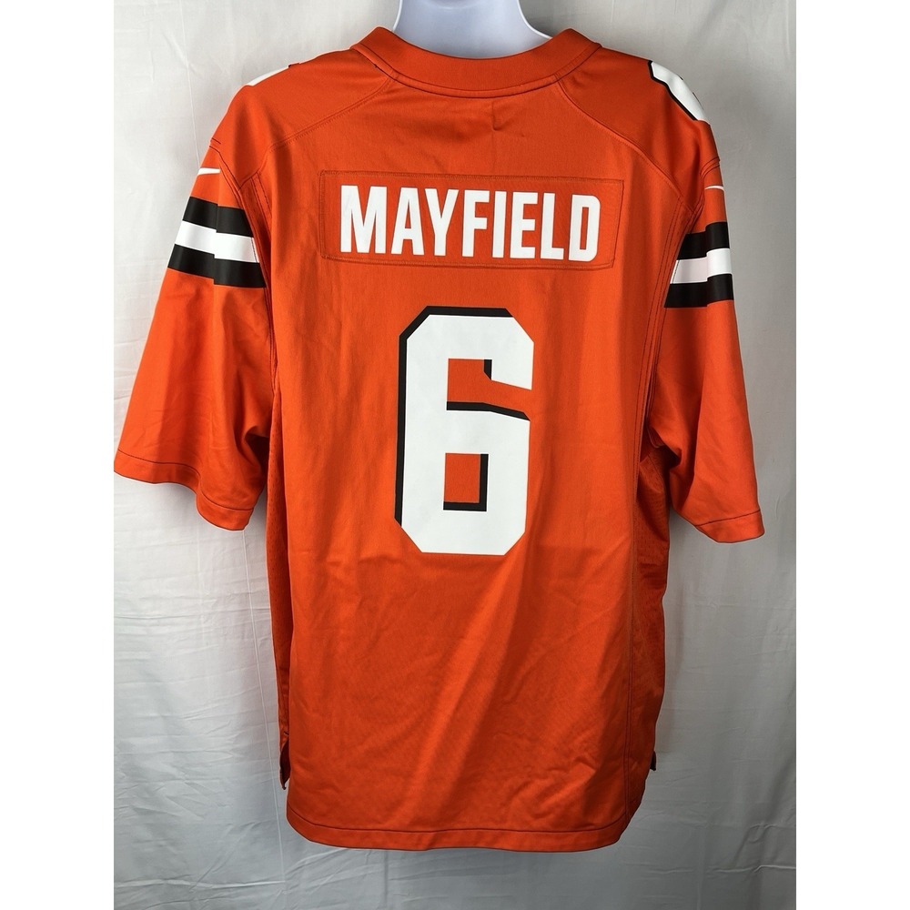 Nike Baker Mayfield Cleveland Browns NFL Dawg Pound Jersey Men's Sz 2XL Orange
